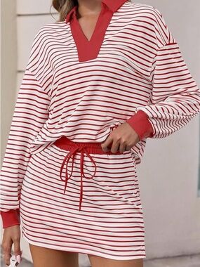 Women's 2 piece Skort Set with Collar